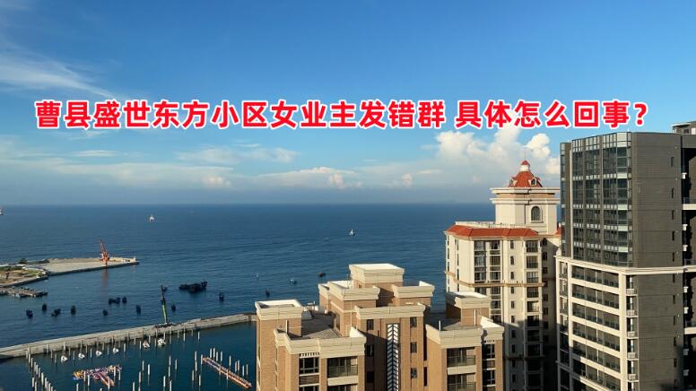 曹县盛世东方小区业主群视频